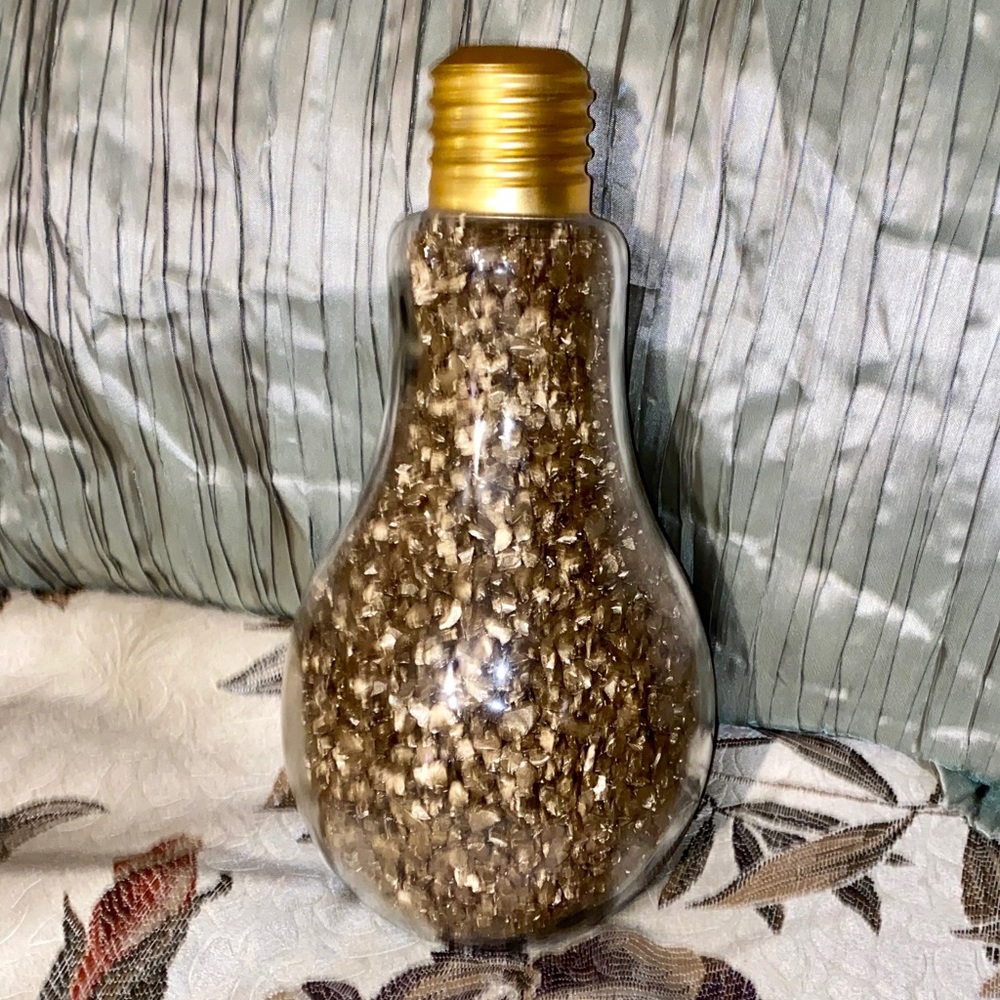 Golden Lightbulb Decor Piece